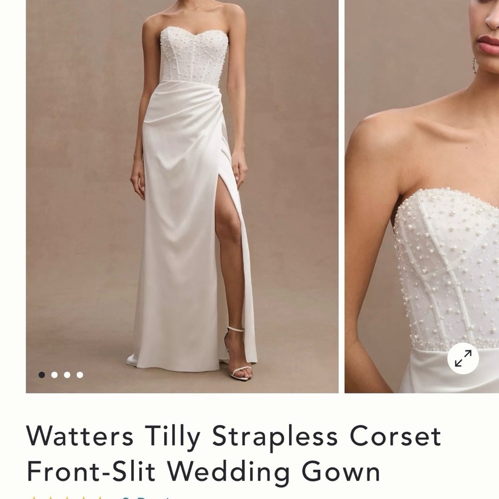 Watters Strapless White Corset Gown- NWT